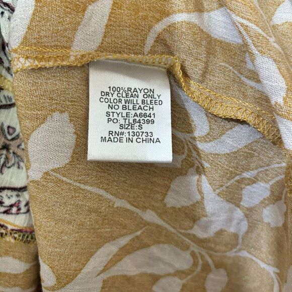 UMGEE Tunic Dress Womens Small Multicolor Floral Boho Flutter Sleeves Gauze - Picture 7 of 8